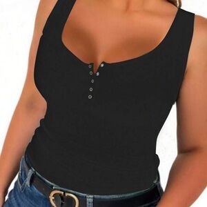 Black Sleeveless Women's Top